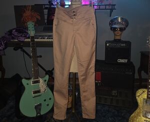 Tinseltown Women's High Rise Tan Jeans